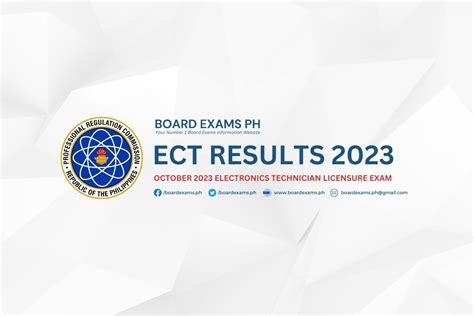 ece prc result 2023|ECE, ECT RESULT: October 2023 Electronics Engineering board .